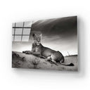 Lioness in the Desert Glass Wall Art - DIY - CreoGlass®