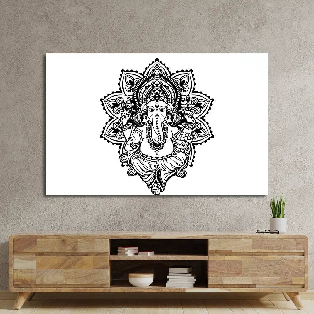 Lord Ganesh Glass Wall Art - DIY - CreoGlass®