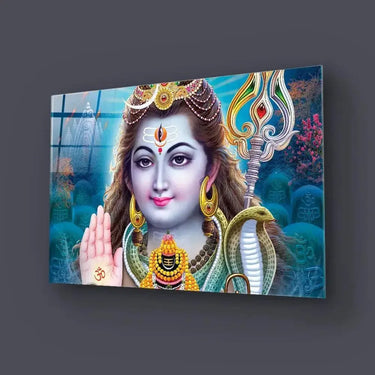 Lord Shiva Hindu God Om Hindi Glass Wall Art - DIY - CreoGlass®