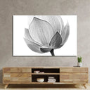 Lotus Black and White 2 Glass Wall Art - DIY - CreoGlass®