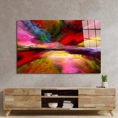 Multi-Coloured Clouds 2 Glass Wall Art - DIY - CreoGlass®