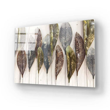 Multi-coloured Leaves Glass Wall Art - DIY - CreoGlass®