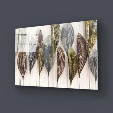 Multi-coloured Leaves Glass Wall Art - DIY - CreoGlass®