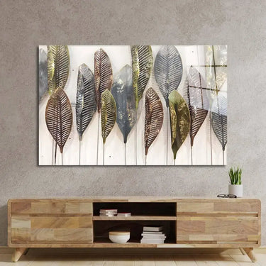 Multi-coloured Leaves Glass Wall Art - DIY - CreoGlass®