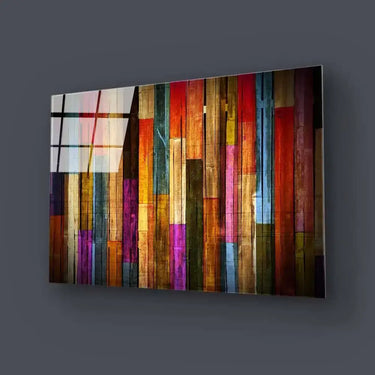 Multi-Coloured Wooden Wall Glass Wall Art - DIY - CreoGlass®