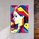 Neon Pop Art Girl Glass Wall Art - DIY - CreoGlass®