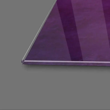 Neon Triangle with Floating Bubbles Glass Wall Art - DIY - CreoGlass®