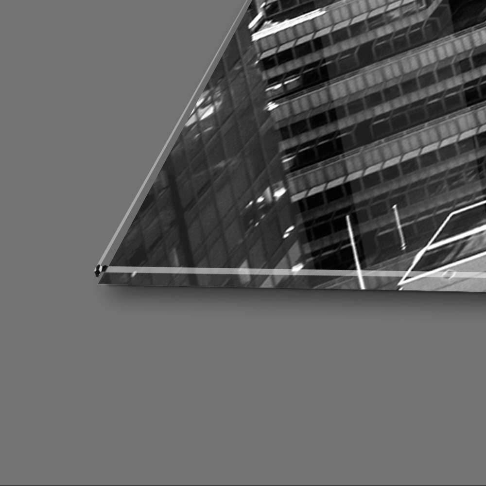 New York City, Manhattan in Black and White Glass Wall Art - DIY - CreoGlass®