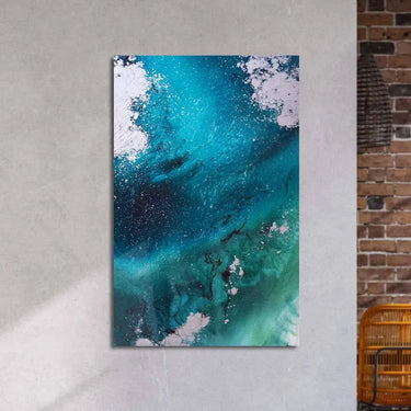 Ocean Seascape with Seafoam Glass Wall Art - DIY - CreoGlass®