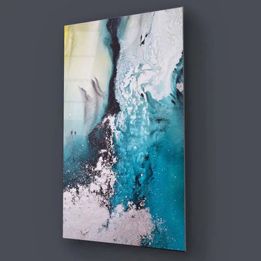 Ocean Seascape with Yellow Accents Glass Wall Art - DIY - CreoGlass®