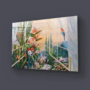 Oil Painting Garden Glass Wall Art - DIY - CreoGlass®
