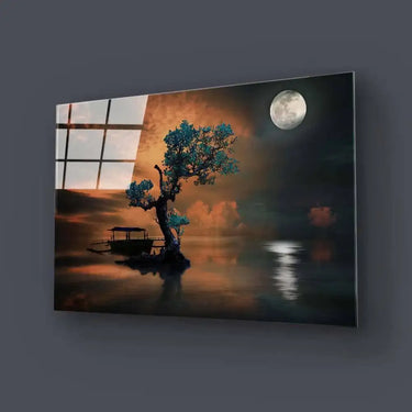 Orange Moon Glass Wall Art - DIY - CreoGlass®