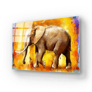 Painted Elephant Glass Wall Art - DIY - CreoGlass®