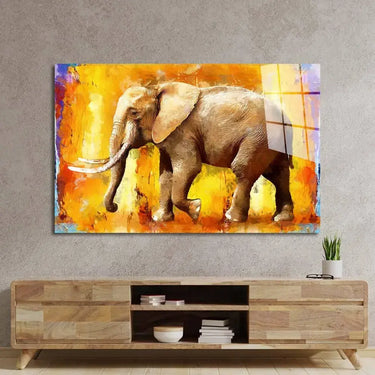Painted Elephant Glass Wall Art - DIY - CreoGlass®