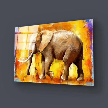 Painted Elephant Glass Wall Art - DIY - CreoGlass®