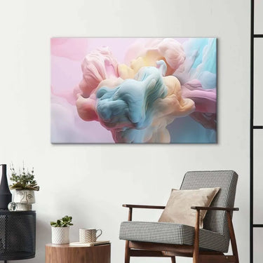 Pastel 3D Clouds 3 Glass Wall Art - DIY - CreoGlass®