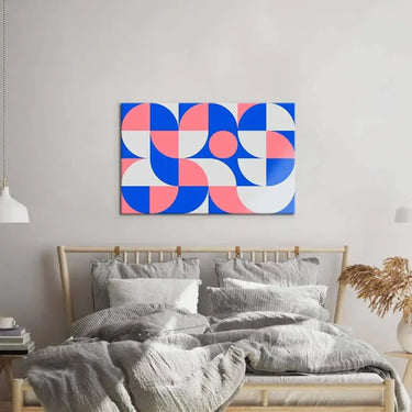 Pastel Minimal Abstract Geometry Glass Wall Art - DIY - CreoGlass®