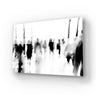 People Walking in Lobby Motion Blurred Glass Wall Art - DIY - CreoGlass®