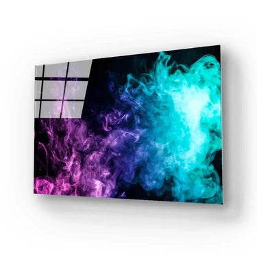 Purple and Blue Smoke Glass Wall Art - DIY - CreoGlass®