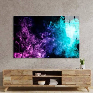 Purple and Blue Smoke Glass Wall Art - DIY - CreoGlass®
