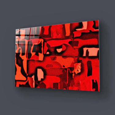 Red Abstraction Glass Wall Art - DIY - CreoGlass®