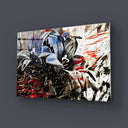 Red Black Abstract Flowers Bouquets Pollard Glass Wall Art - DIY - CreoGlass®