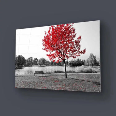 Red Maple Tree Glass Wall Art - DIY - CreoGlass®