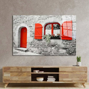Red Window Glass Wall Art - DIY - CreoGlass®