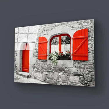 Red Window Glass Wall Art - DIY - CreoGlass®