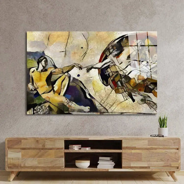 Reproduction Adam Fresco Michelangelo Glass Wall Art - DIY - CreoGlass®