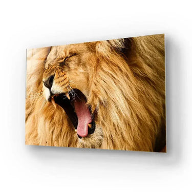 Roaring Lion 3 Glass Wall Art - DIY - CreoGlass®