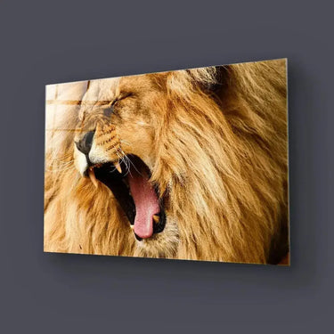 Roaring Lion 3 Glass Wall Art - DIY - CreoGlass®