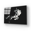 Running Horse in White Ink Glass Wall Art - DIY - CreoGlass®