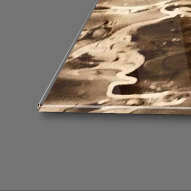 Sepia Venetian Boats Glass Wall Art - DIY - CreoGlass®