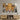Tiger face artwork on modern wall above wooden media console