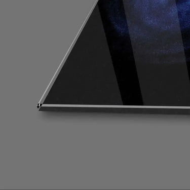 Smoke Effect Black and Blue Glass Wall Art - DIY - CreoGlass®