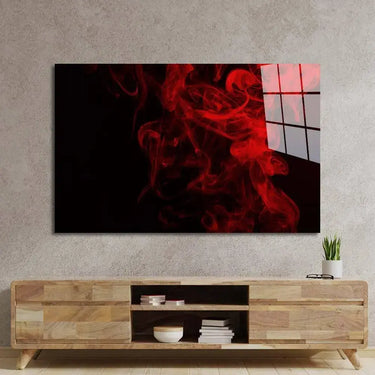 Smoke Effect Black and Red Glass Wall Art - DIY - CreoGlass®