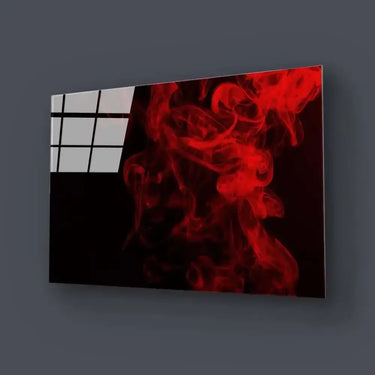 Smoke Effect Black and Red Glass Wall Art - DIY - CreoGlass®