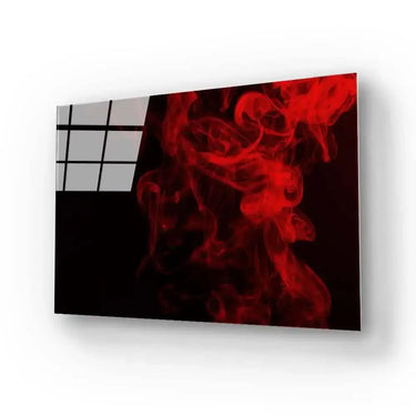 Smoke Effect Black and Red Glass Wall Art - DIY - CreoGlass®