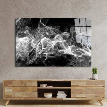 Smoke Effect Black and White Glass Wall Art - DIY - CreoGlass®