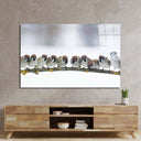 Sparrows Sitting on a Branch Glass Wall Art - DIY - CreoGlass®