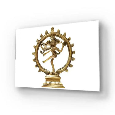 Statue Indian Hindu God Shiva Nataraja Glass Wall Art - DIY - CreoGlass®