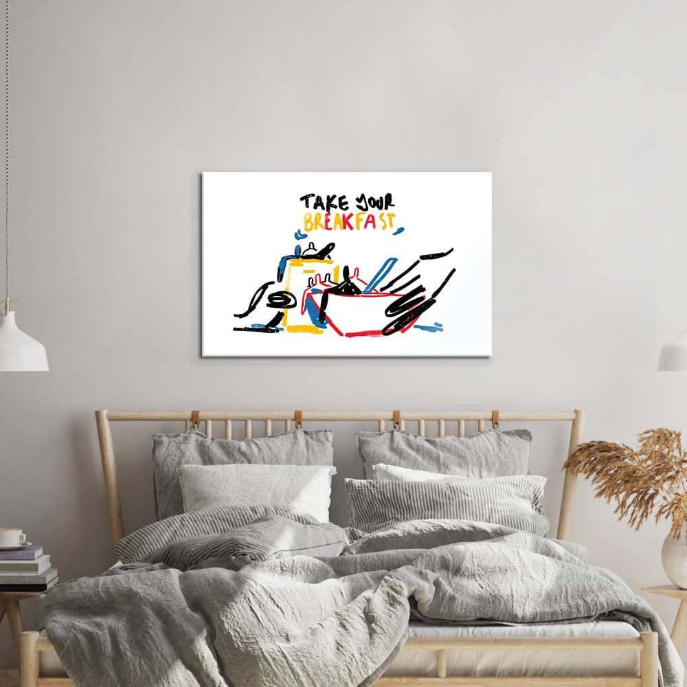Take your Breakfast Abstract Glass Wall Art - DIY - CreoGlass®
