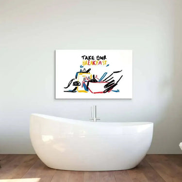 Take your Breakfast Abstract Glass Wall Art - DIY - CreoGlass®