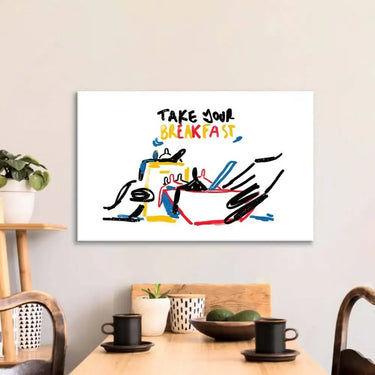 Take your Breakfast Abstract Glass Wall Art - DIY - CreoGlass®