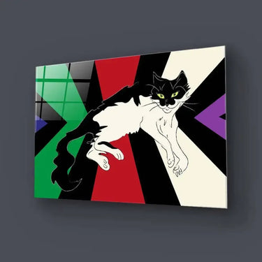 Tuxedo Cat Glass Wall Art - DIY - CreoGlass®