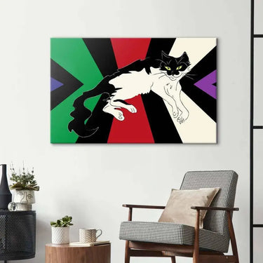 Tuxedo Cat Glass Wall Art - DIY - CreoGlass®