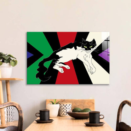 Tuxedo Cat Glass Wall Art - DIY - CreoGlass®
