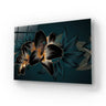 Vintage Elegant Luxury Gold Background Hand Drawn Lily Flower Glass Wall Art - DIY - CreoGlass®