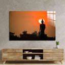 Walking buddha Glass Wall Art - DIY - CreoGlass®